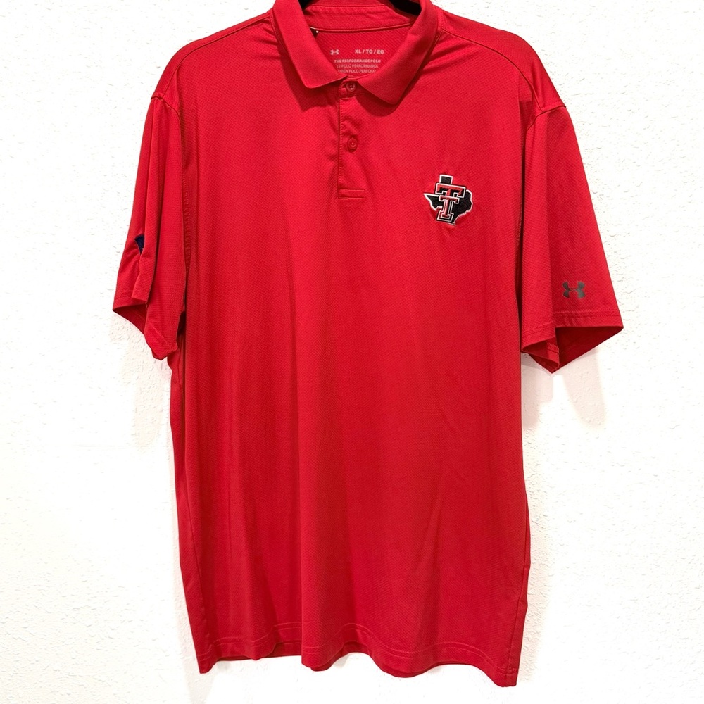 Texas Tech Red‎ Raiders Under Armour performance polo shirt XL